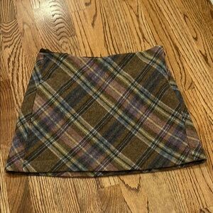 GAP Plaid Wool Mini Skirt